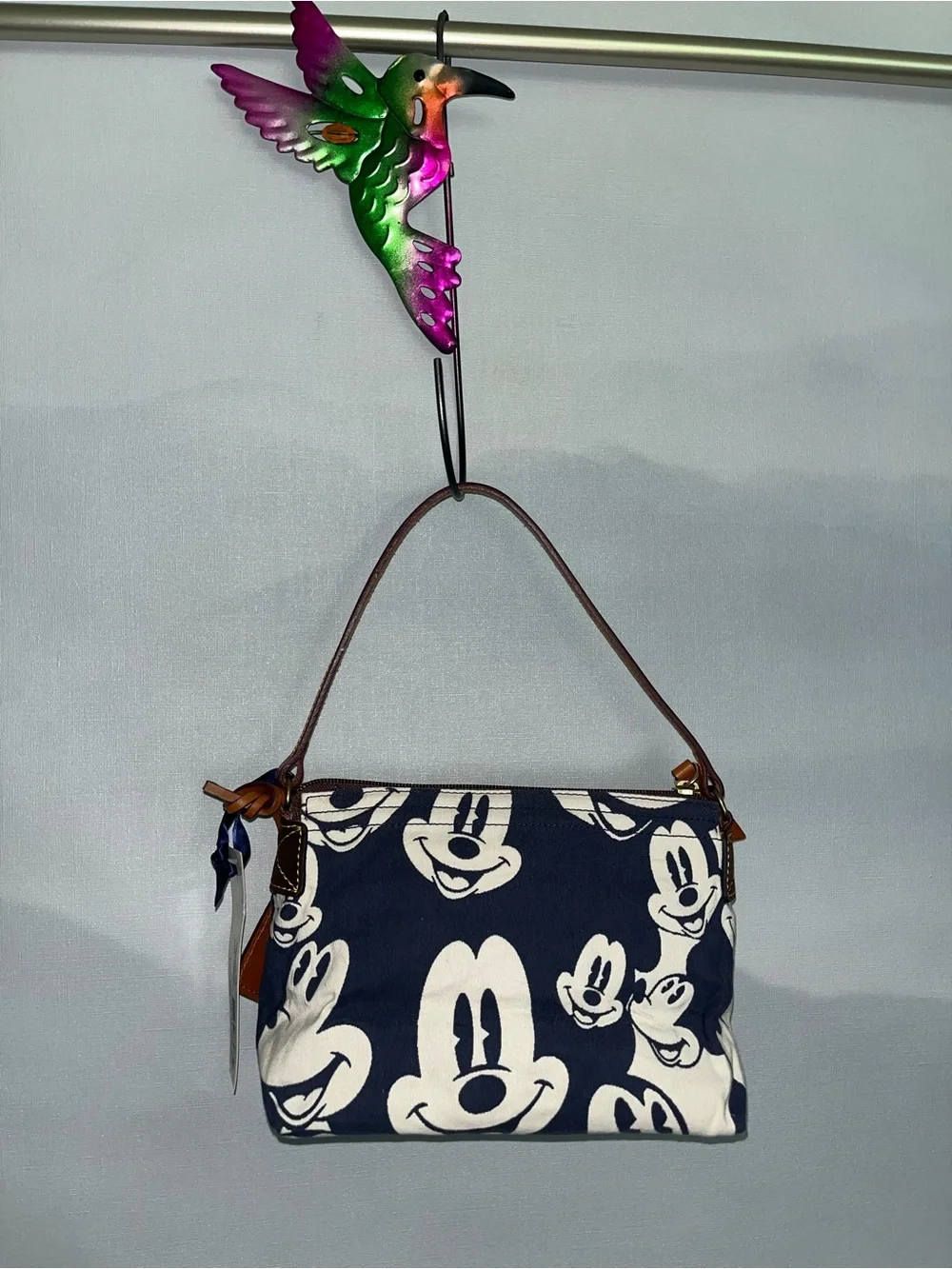 Dooney & Bourke Disney Mickey Navy & White Canvas hobo D23 edition NWT